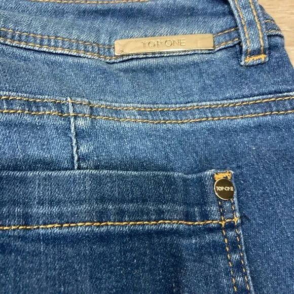 Top One Wide-Leg Denim Jeans Size 12 Plus - Picture 8 of 9